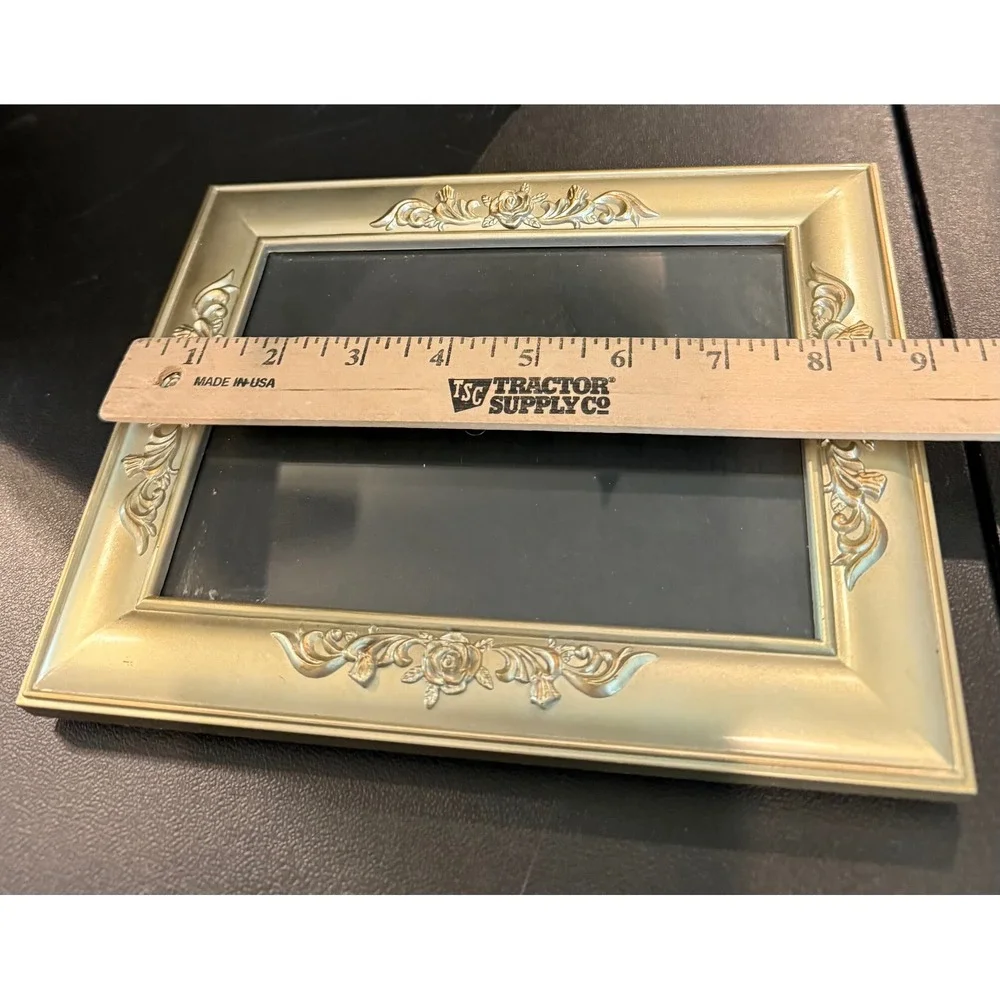 Decorel 5x7 Picture Frame Gold Ornate Rose Scrollwork Vintage Style Decor